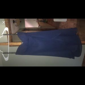 Bill Levkoff navy blue chiffon dress